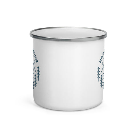 Minimalist "Happy Camper" Enamel Mug Minimalist "Happy Camper" Enamel Mug