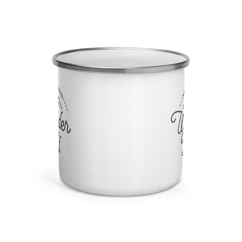 Not all who wander are lost: Enamel Camper Mug with Classic Design
