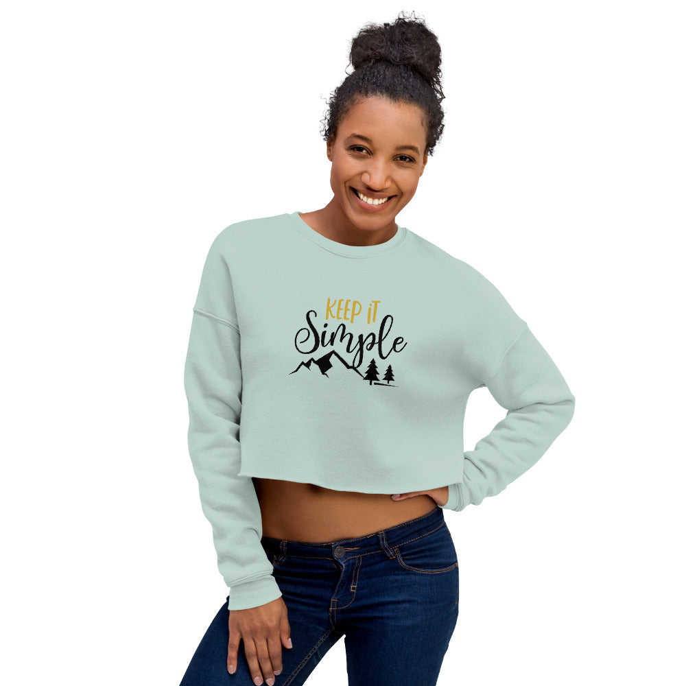 Keep it Simple Crop Sweatshirt - butiksonline Keep it Simple Crop Sweatshirt - butiksonline
