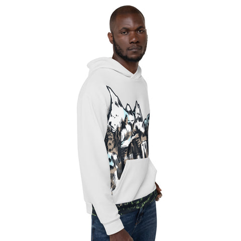 Mountain Peaks Grey Unisex Hoodie Mountain Peaks Grey Unisex Hoodie