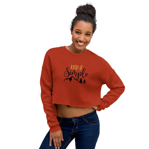 Keep it Simple Crop Sweatshirt - butiksonline Keep it Simple Crop Sweatshirt - butiksonline