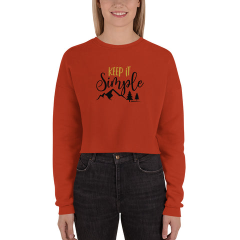 Keep it Simple Crop Sweatshirt - butiksonline Keep it Simple Crop Sweatshirt - butiksonline