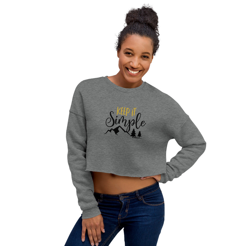 Keep it Simple Crop Sweatshirt - butiksonline Keep it Simple Crop Sweatshirt - butiksonline
