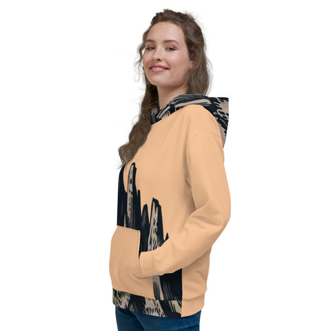 Orange Mountain Peaks Unisex Hoodie Orange Mountain Peaks Unisex Hoodie
