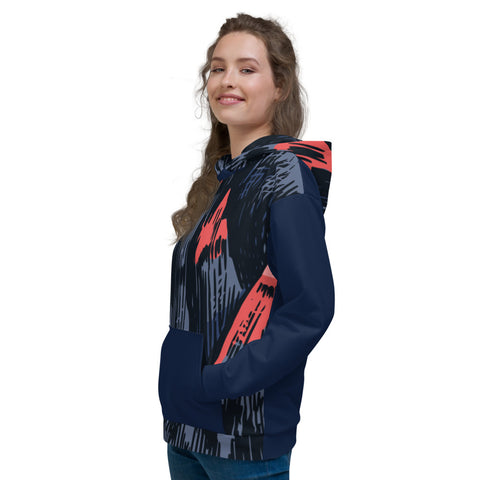 Mountain Peaks Navy Unisex Hoodie Mountain Peaks Navy Unisex Hoodie