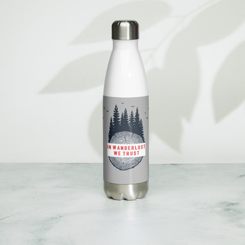 Stainless Steel Water Bottle "In wanderlust we trust" Stainless Steel Water Bottle "In wanderlust we trust"