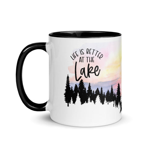 Life is Better at the Lake: Ceramic Mug with Inspirational Art Design-1 Life is Better at the Lake: Ceramic Mug with Inspirational Art Design-1