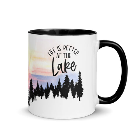 Life is Better at the Lake: Ceramic Mug with Inspirational Art Design-1 Life is Better at the Lake: Ceramic Mug with Inspirational Art Design-1