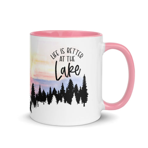 Life is Better at the Lake: Ceramic Mug with Inspirational Art Design-1 Life is Better at the Lake: Ceramic Mug with Inspirational Art Design-1