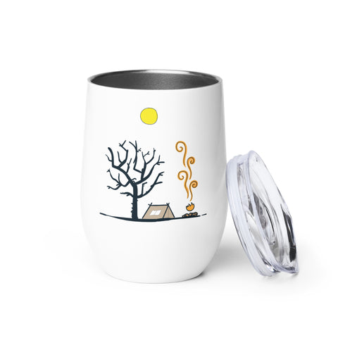 Elegant Wine Tumbler with Nature-inspired Design Elegant Wine Tumbler with Nature-inspired Design