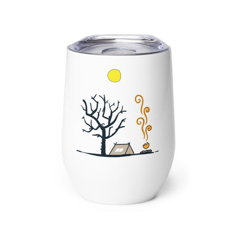 Elegant Wine Tumbler with Nature-inspired Design Elegant Wine Tumbler with Nature-inspired Design