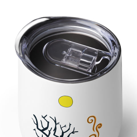 Elegant Wine Tumbler with Nature-inspired Design Elegant Wine Tumbler with Nature-inspired Design