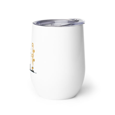 Elegant Wine Tumbler with Nature-inspired Design Elegant Wine Tumbler with Nature-inspired Design