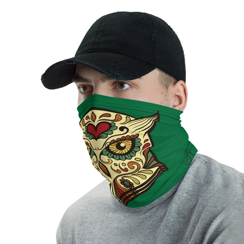 Stylish Owl Multifunctional Face Mask Headwear Neck Gaiter All Elements Protection - Green - butiksonline