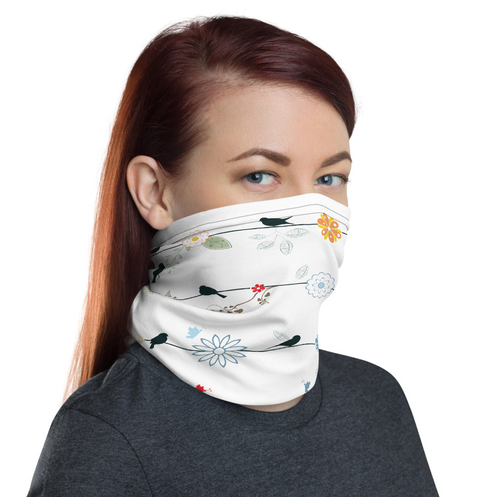 Cute Birds Design Multifunctional Face Mask Headwear Neck Gaiter All Elements Protection - butiksonline
