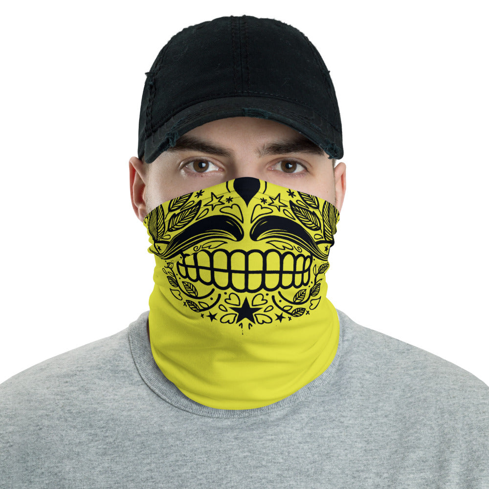 Moustachioed Skull Multifunctional Face Mask Headwear Neck Gaiter All Elements Protection - butiksonline