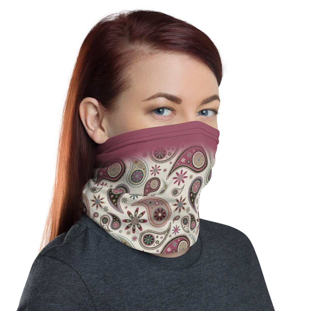 Paisley Multifunctional Face Mask Headwear Neck Gaiter All Elements Protection - butiksonline