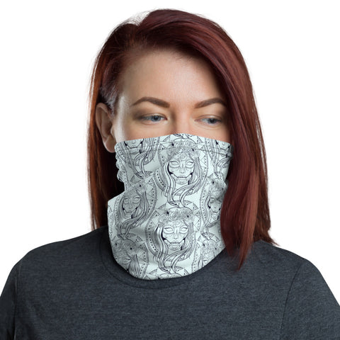 Sugar Skull Multifunctional Face Mask Headwear Neck Gaiter All Elements Protection - Sky Blue - butiksonline