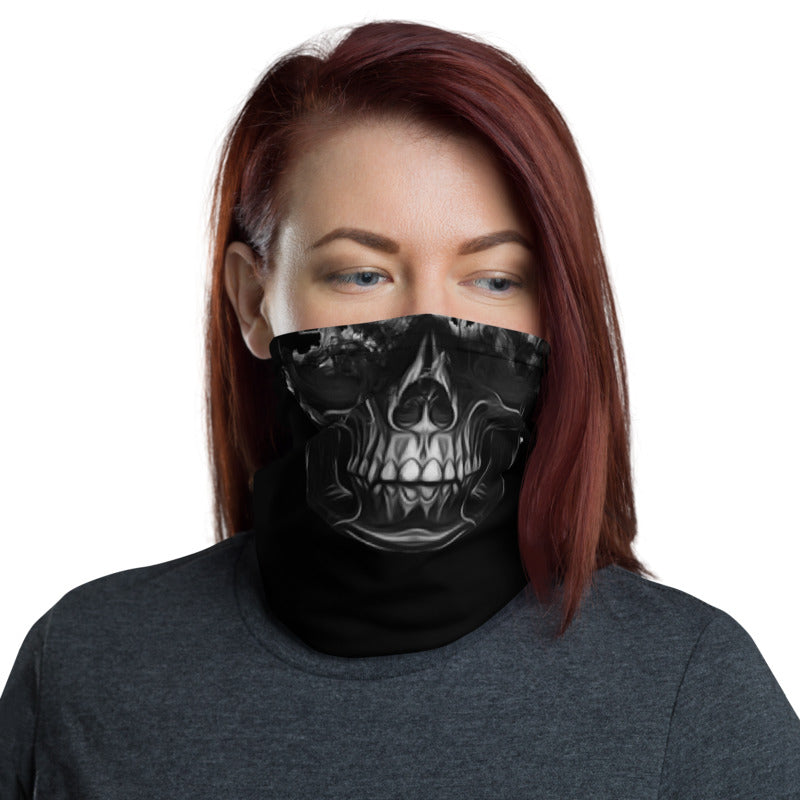 Smoke Skull Head Bone Multifunctional Face Mask Headwear Neck Gaiter All Elements Protection - butiksonline