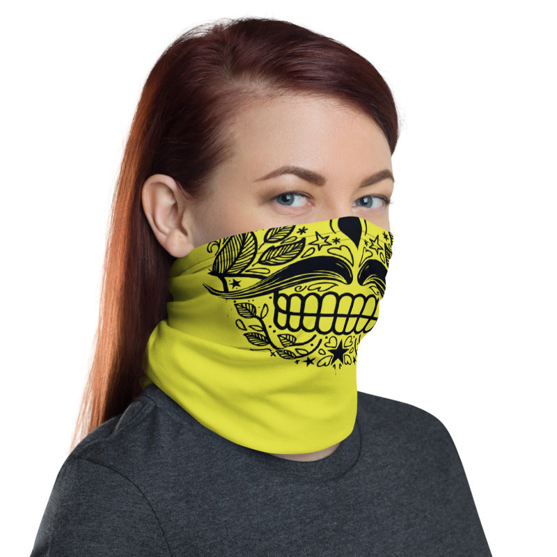Moustachioed Skull Multifunctional Face Mask Headwear Neck Gaiter All Elements Protection - butiksonline