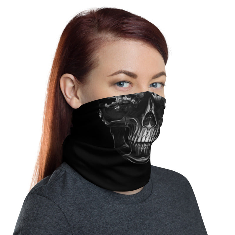 Smoke Skull Head Bone Multifunctional Face Mask Headwear Neck Gaiter All Elements Protection - butiksonline
