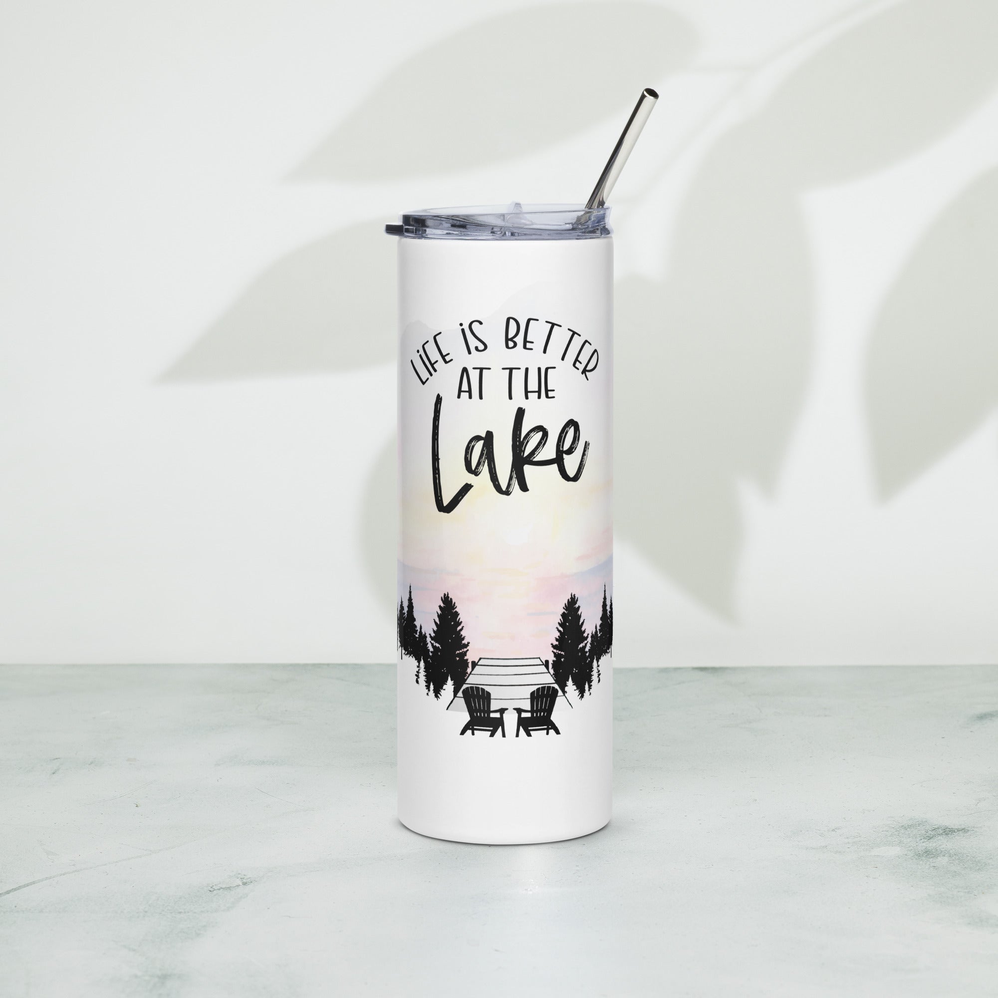 Take Your Favorite Drink On-The-Go with Our Lake-Inspired Tumbler