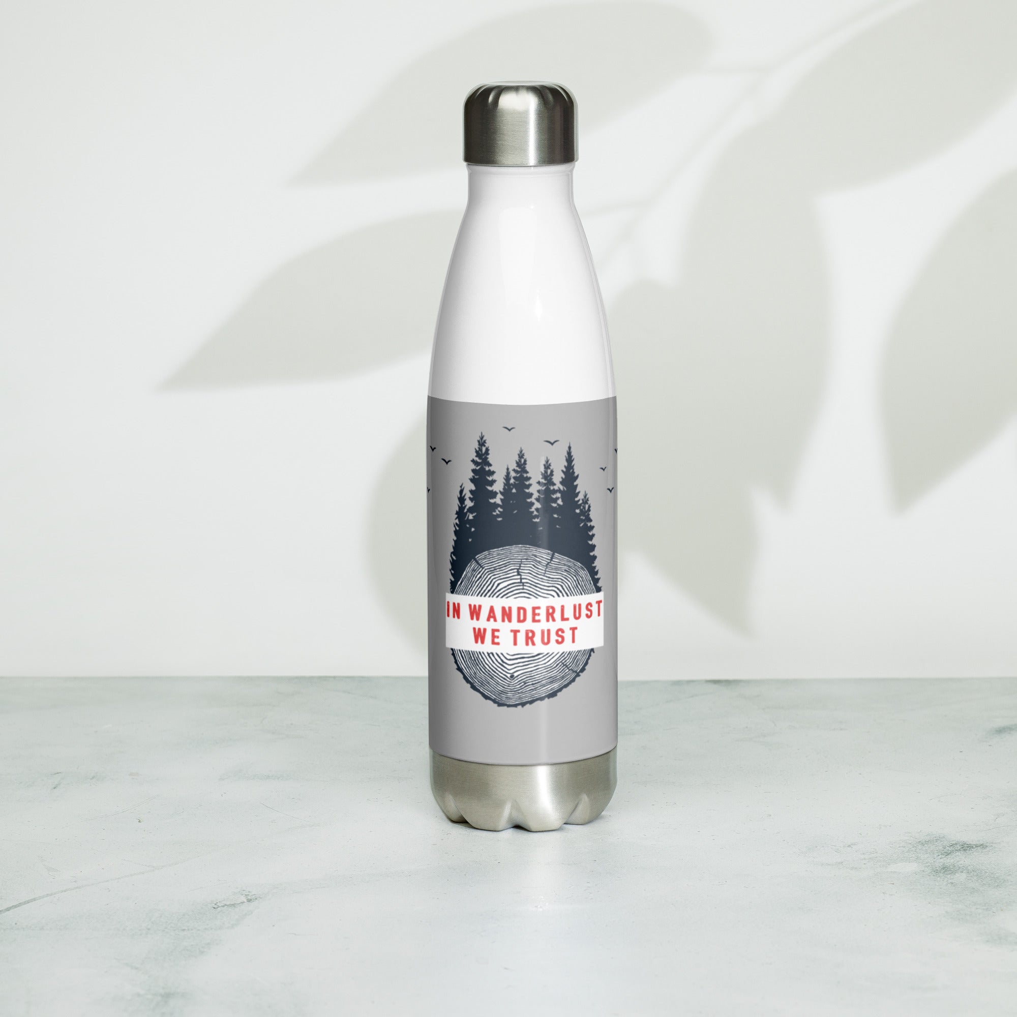 Stainless Steel Water Bottle "In wanderlust we trust"