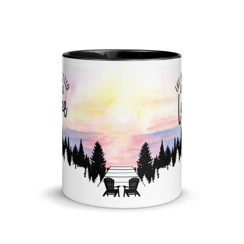 Life is Better at the Lake: Ceramic Mug with Inspirational Art Design-1