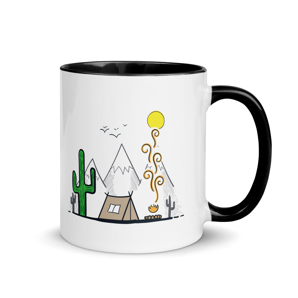 Camping Enthusiast Ceramic Mug with Outdoor Design